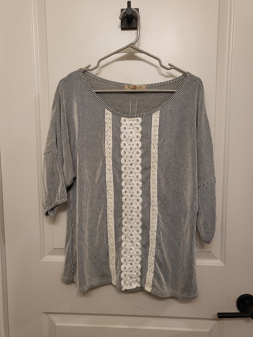 Women's Anthropologie Twig & Perch Striped Crew Neck Top XL